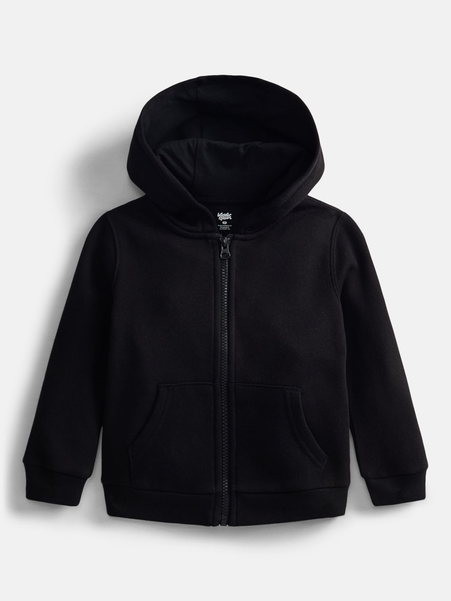 Wonder Nation Baby and Toddler Fleece Zip Up Hoodie, Sizes 0M-5T