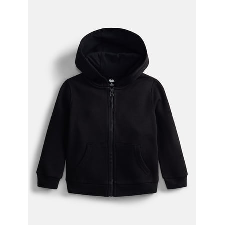 Wonder Nation Baby and Toddler Fleece Zip Up Hoodie, Sizes 0M-5T