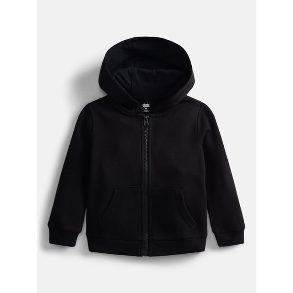 Wonder Nation Baby and Toddler Fleece Zip Up Hoodie, Sizes 0M-5T