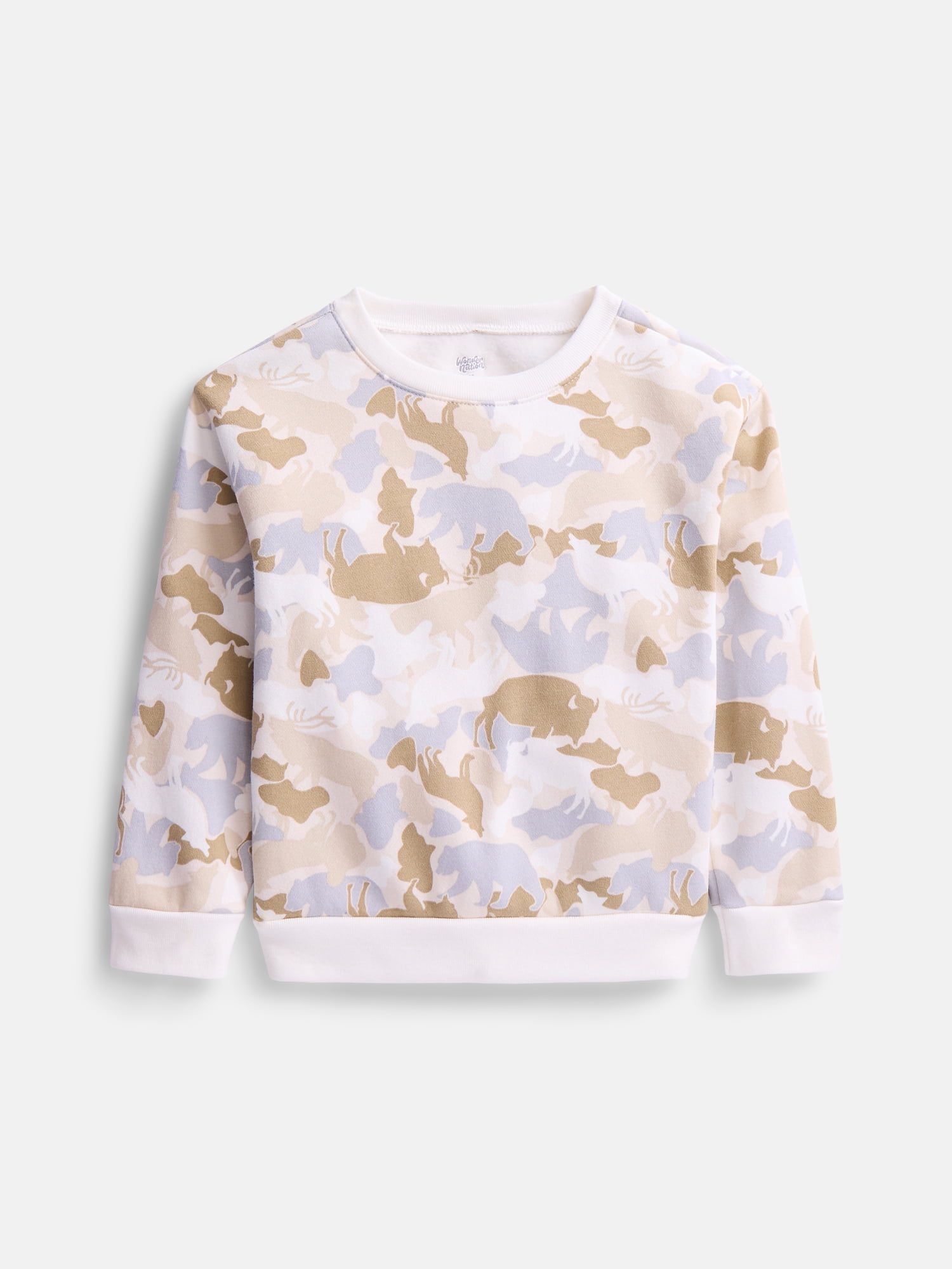Wonder Nation Baby & Toddler Fleece Crewneck Sweatshirt, Sizes 6M-5T