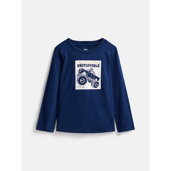 Wonder Nation Toddler Boys' Graphic Tee with Long Sleeves, Sizes 18M-5T