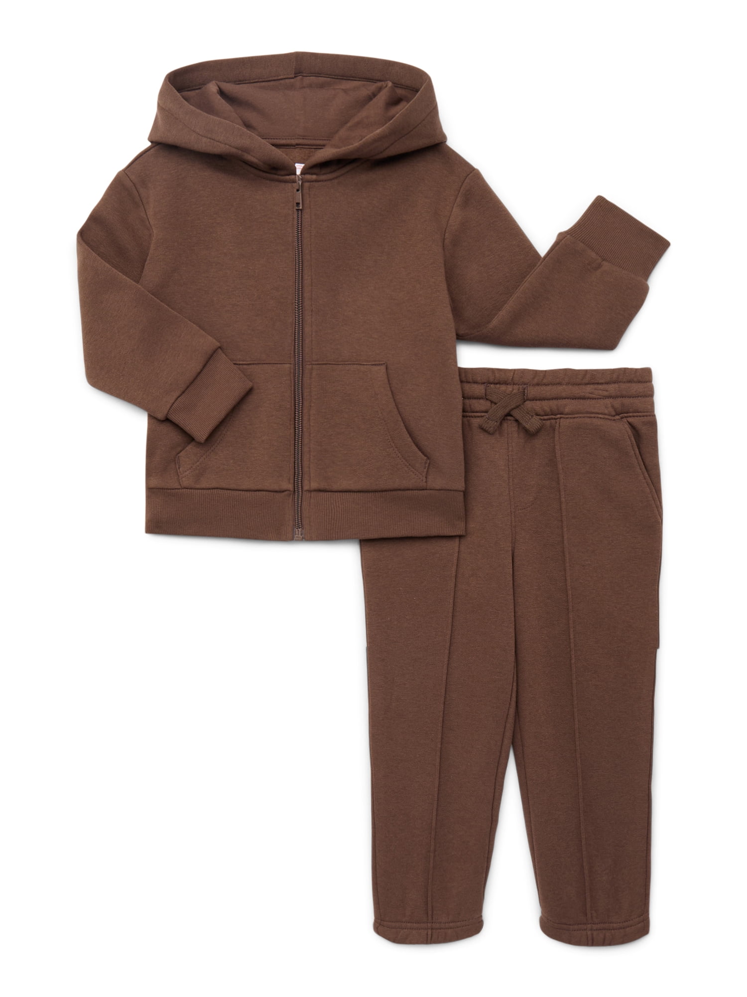 Wonder Nation Toddler Boys Hoodie and Pants Fleece Set, 2-Piece, Sizes 12M-5T