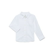 WONDER NATION Toddler Boys' Cotton Button Up Shirt with Long Sleeves, Sizes 12M-5T