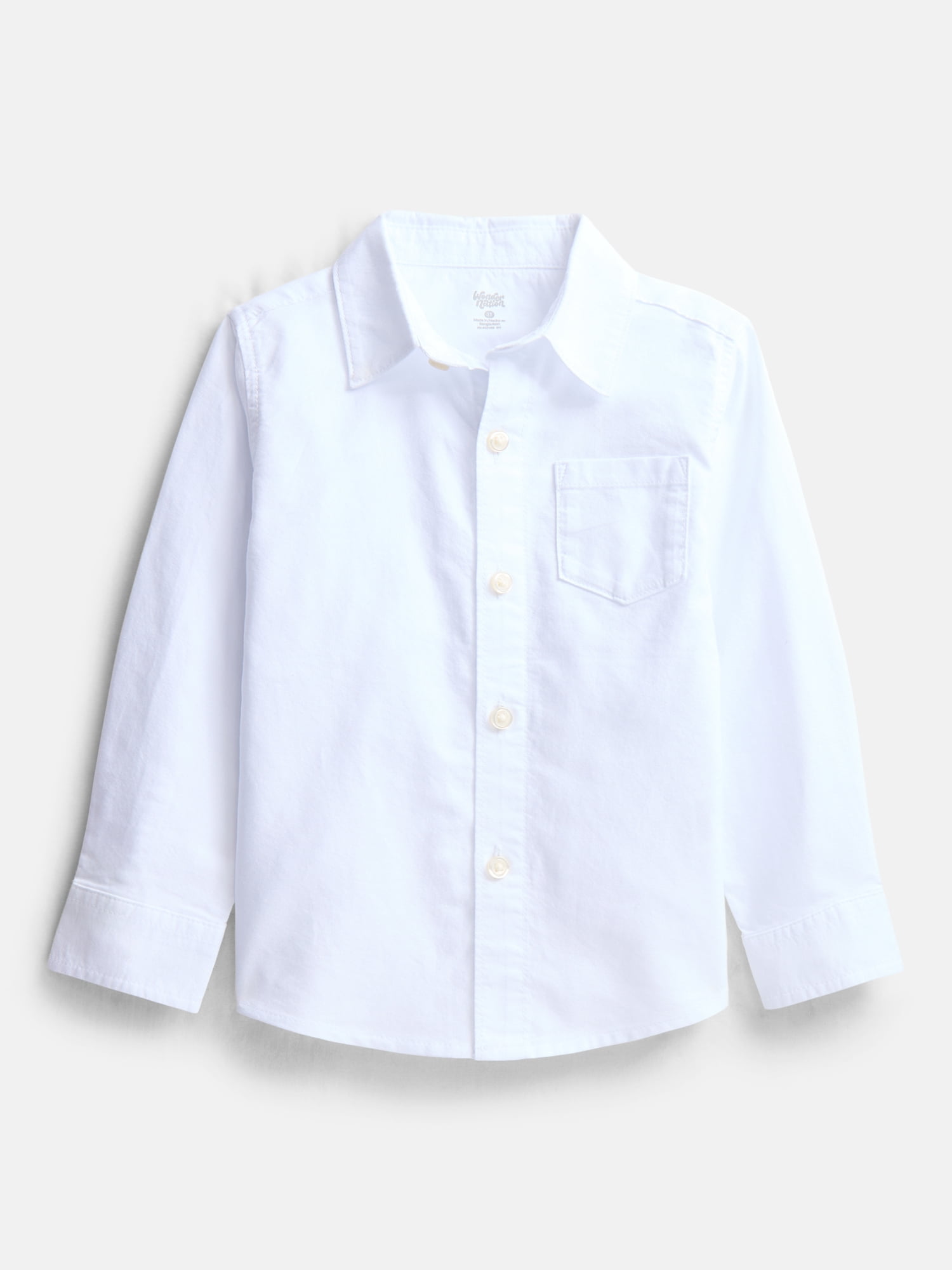 Wonder Nation Toddler Boys Shirt with Long Sleeves, Sizes 12M-5T