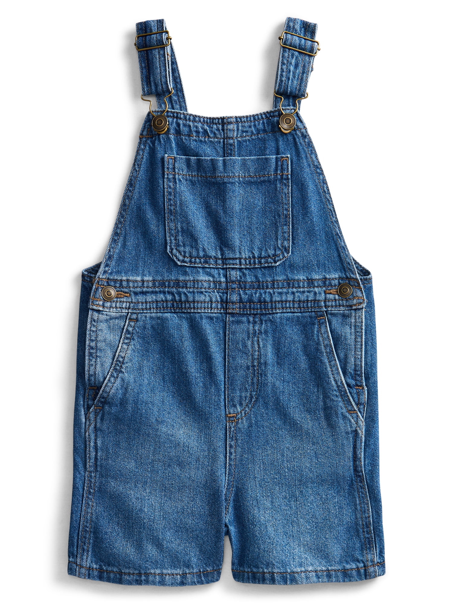 Wonder Nation Toddler Boys Denim Shortalls, Sizes 12M-5T