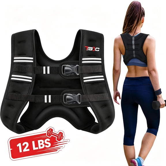 TB3C Weighted Vest Woman, 12lb Womens Weight Vest for Walking, 8lb/12lb/16lb/20lb