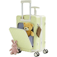 thumbnail image 1 of TABU Ride-On Suitcase for Kids with Seat, Front Opening Carry-On Luggage, 360° Lockable Spinner and TSA Lock, Green, 1 of 9