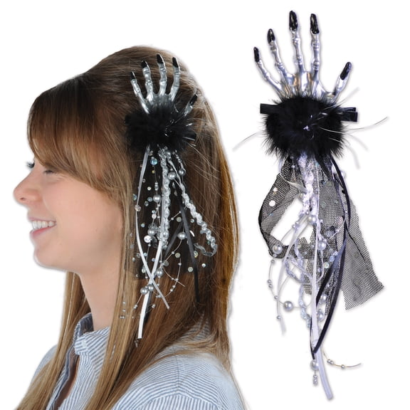 Skeleton Hand Hair Clip, (2/Pkg)