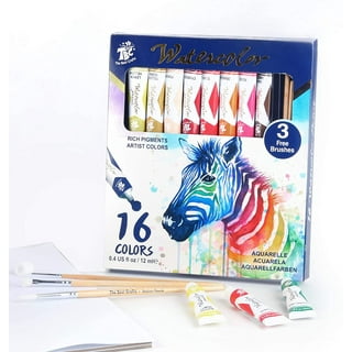 NOGIS Watercolor Paint Set for Kids - 1Pack - Washable Paints in 12 Colors  - Perfect for Home, School and Party- Paintbrush Included