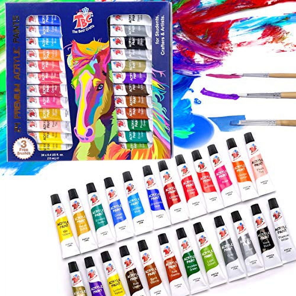 Professional Acrylic Paint Set with 12 Metallic Colors – TBC the Best Crafts