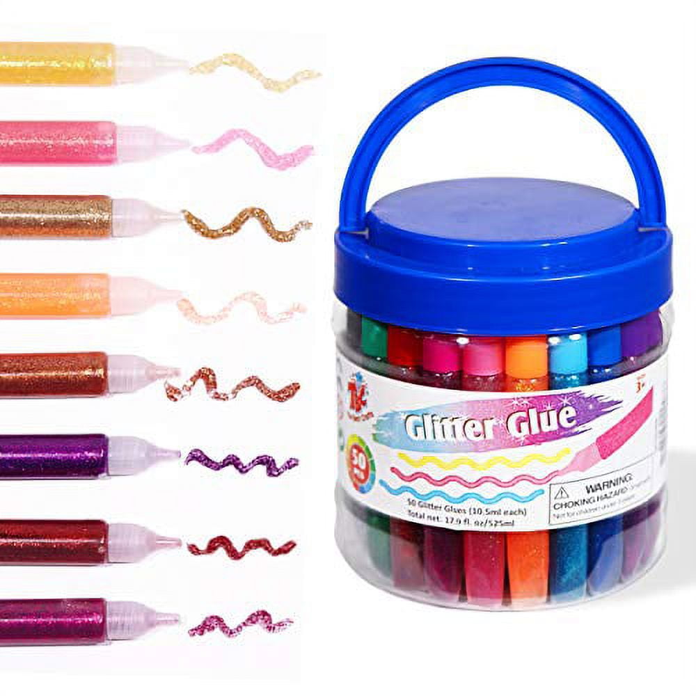 Washable 3D Glitter Glue Pens 5 Pack – Craft N Color