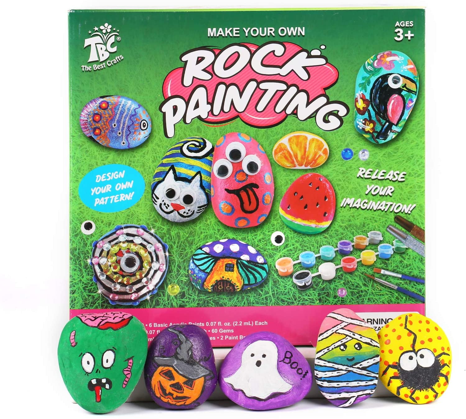 TBC The Best Crafts Rock Painting Kit, Non-Toxic Hide and Seek