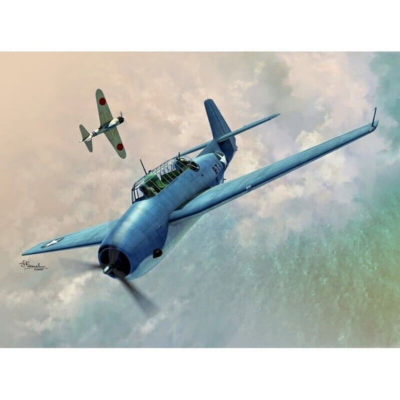 TBF-1 Avenger over Midway and Guadalcanal (1/72 model kit)