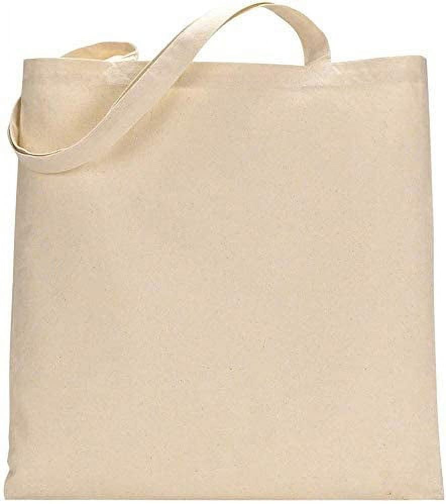 Canvas Reusable Shopping Bag Totes, Small 6.5x3.5x8 inch, 10 Pack