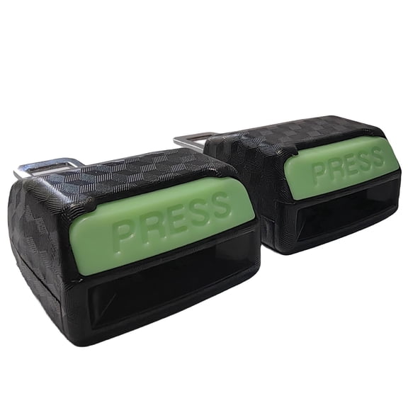 Unisex Belt Buttons Buckles Buckle Up Safely, Black, 2 Piece Pack