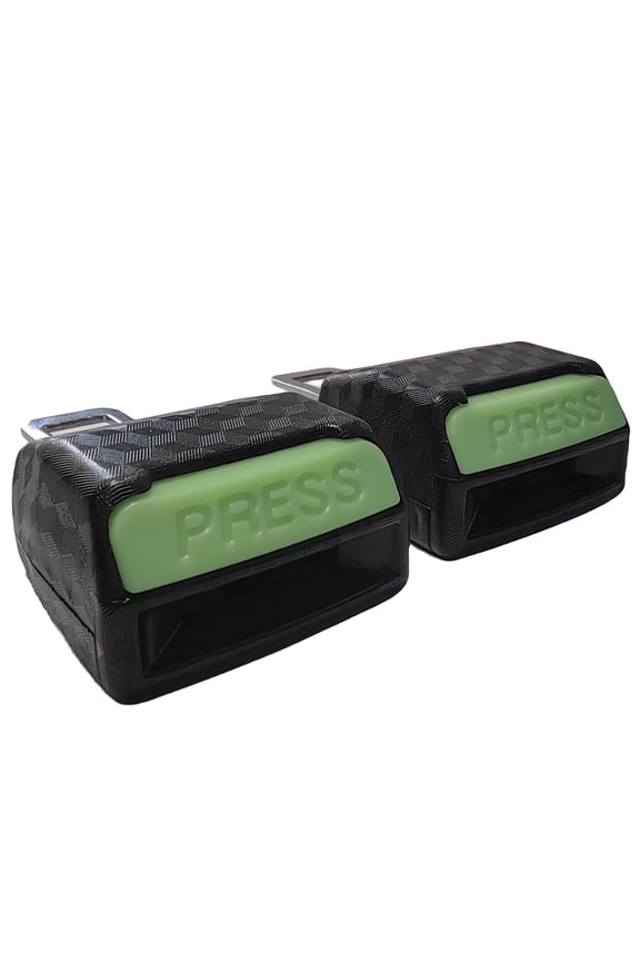 Unisex Belt Buttons Buckles Buckle Up Safely, Black, 2 Piece Pack