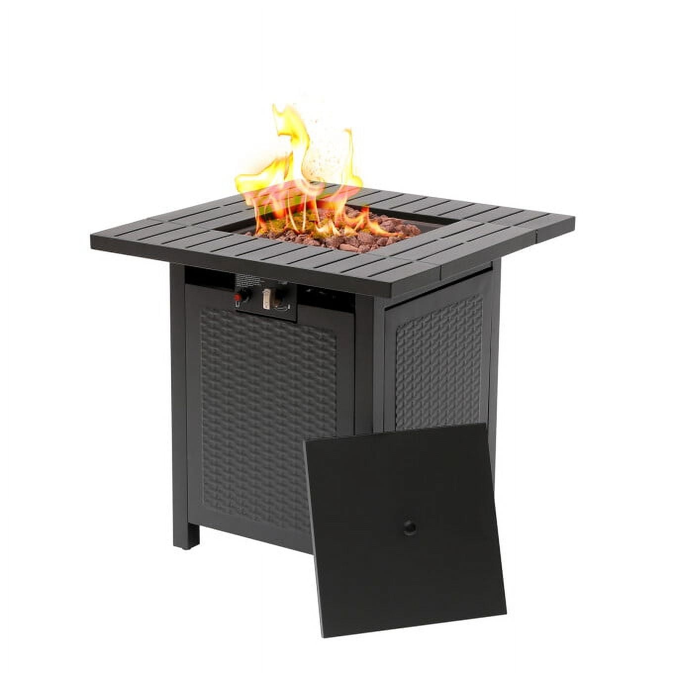 "TBKLEY 28"" Outdoor Propane Gas Fire Pit Table, 50000 BTU with Lava