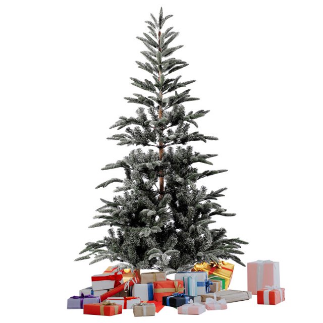 TBKLEY 7ft Fir Artificial Christmas Tree Large Xmas Tree w/1000 Branch Tips for Home Holiday