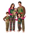 thumbnail image 1 of TBKOMH Festive Christmas Pajamas Family Matching Sets Tree Print Holiday Loungewear Long Sleeve Crew Neck Sleepwear Festive Plaid PJs for Xmas Party Winter, 1 of 5