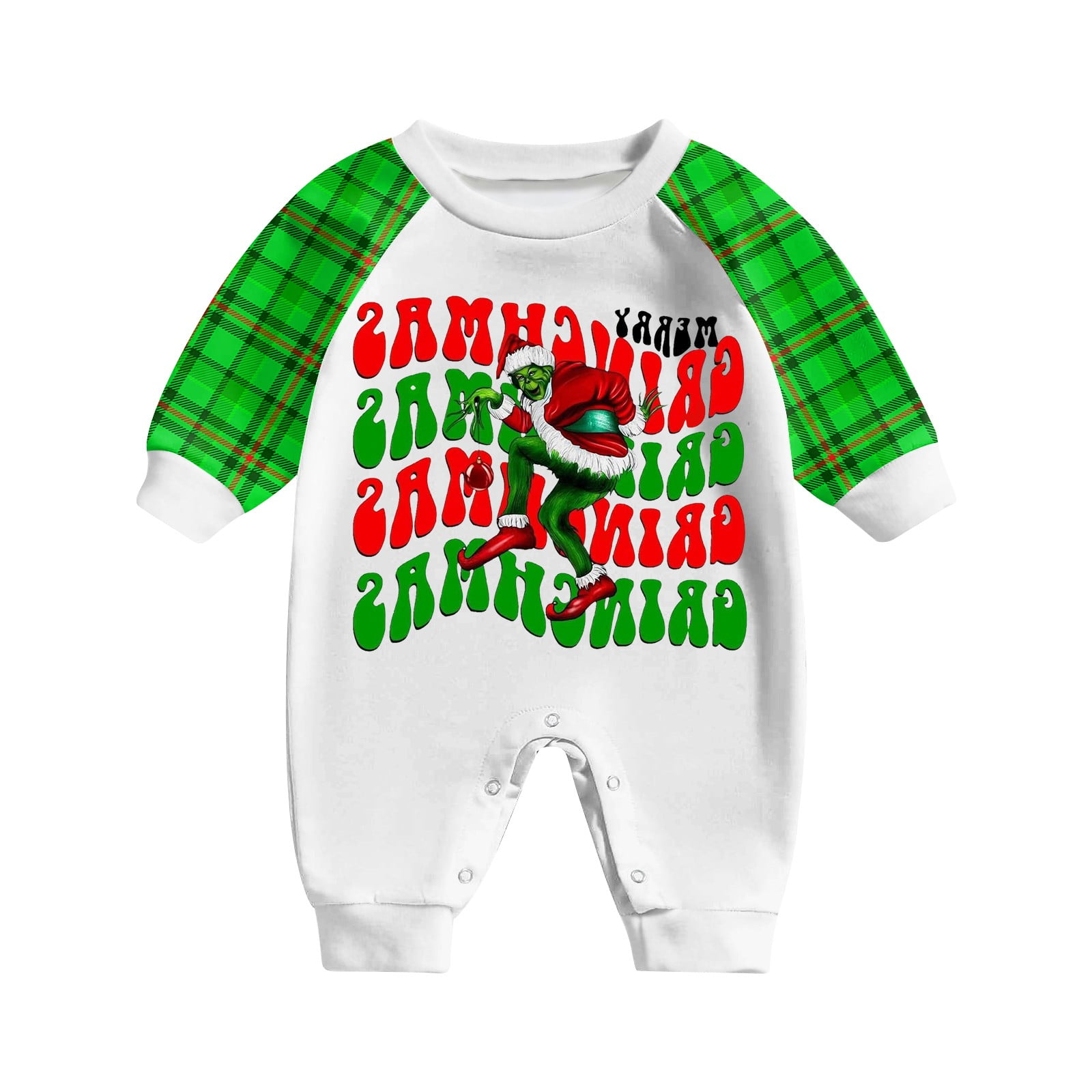 TBKOMH Grinch,Grinch Christmas Matching,Grinch Costume,Grinch Pajamas,Christmas Prints Family