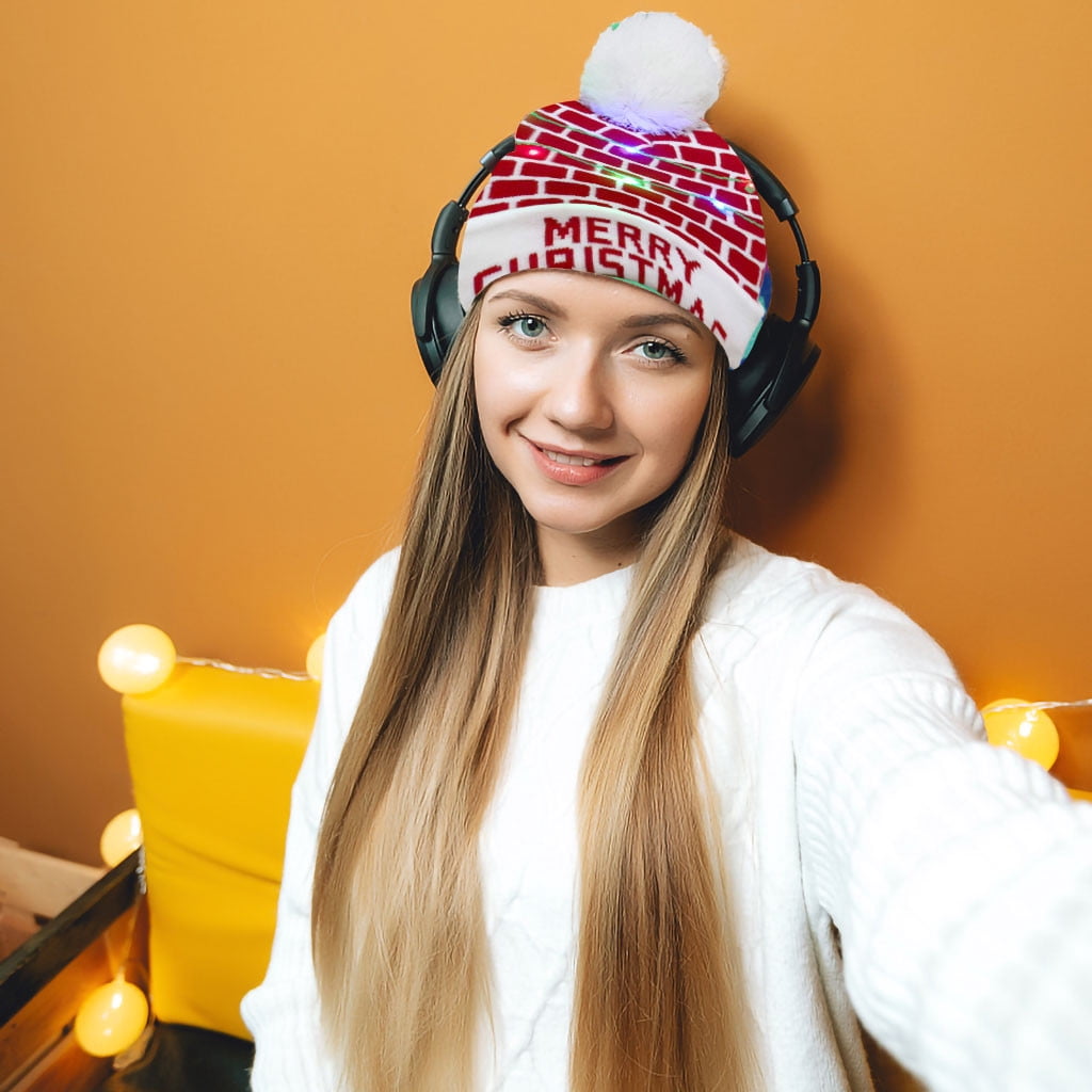 TBKOMH Hat Christmas LED Light up Christmas Hats Xmas Santa Hat Lights tbkomh-hat-christmas-led-light-up-christmas-hats-xmas-santa-hat-lights