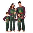 thumbnail image 1 of TBKOMH Holiday Pajamas Family Matching Christmas Sets Tree Print Loungewear Long Sleeve Crew Neck Sleepwear Festive Plaid PJs for Xmas Party Winter Nights, 1 of 5