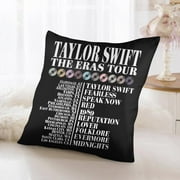 TBKOMH Valentine's Day Gifts,Taylor Swift Ornament,Taylor Swift Merch,Swifty Concert Support Face Printed Square Pillowcase Sofa Pillowcase Coreless Comfortable Pillowcase 45x45cm