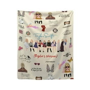 TBKOMH Valentine's Day Gifts,Taylor Swift,Taylor Swift 1989,Taylor Swift Blanket,Singers Throw Blanket Taylo 2024 Flannel Blanket Taylo Party Bedroom Decorations Warm Throw Purple Blanket