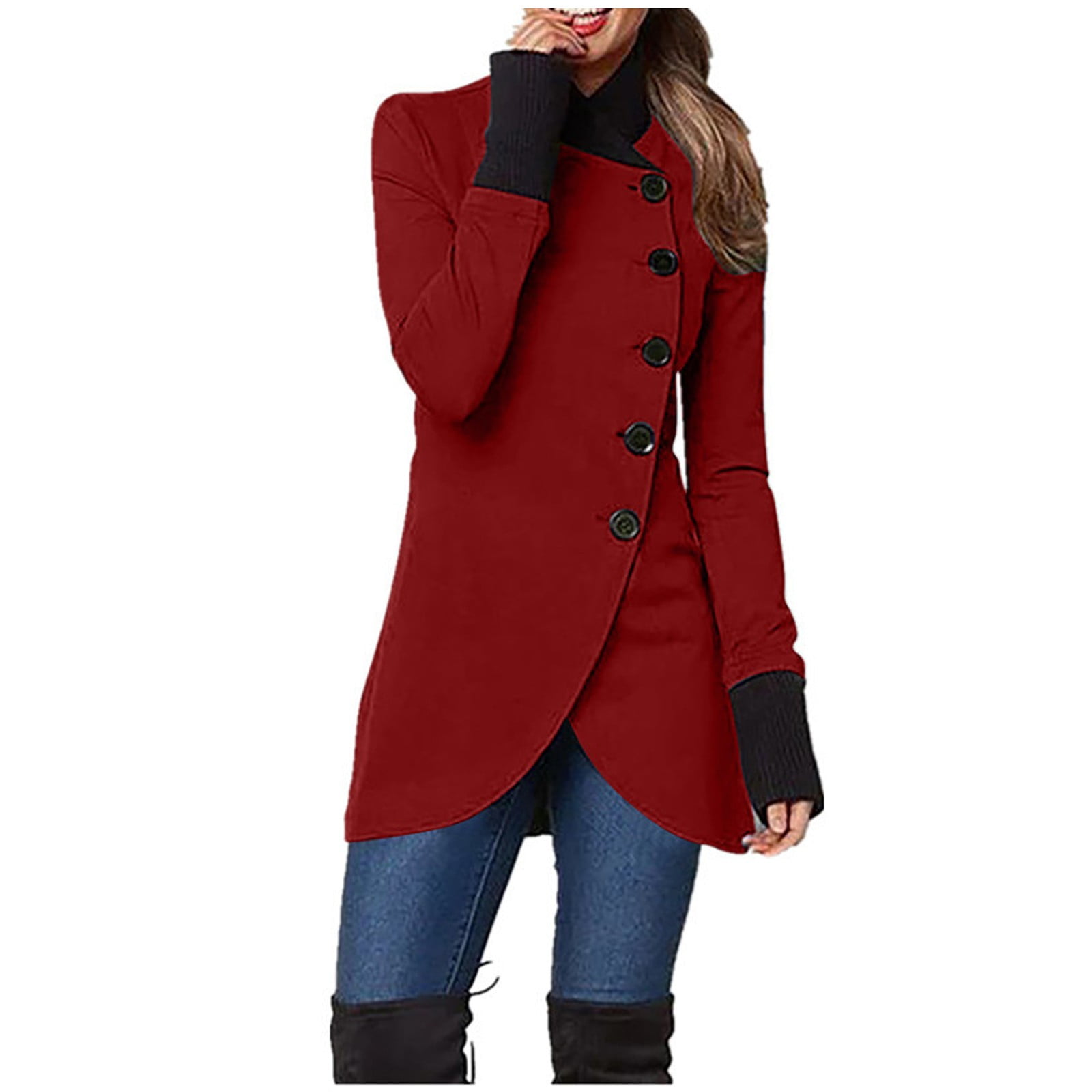 Women's Stitching Solid Color Long-Sleeved Jacket Women's Stitching Solid Color Long-Sleeved Jacket
