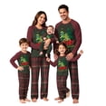 thumbnail image 1 of TBKOMH Xmas Pajamas Family Matching Christmas Sets Tree Graphic Holiday Loungewear Long Sleeve Crew Neck Sleepwear Festive Plaid PJs Xmas Party Winter Nights, 1 of 5