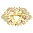 thumbnail image 1 of TBOLINE Modern LED Flower Crystal Ceiling Chandelier 9W Decor Lamp (Warm White), 1 of 8