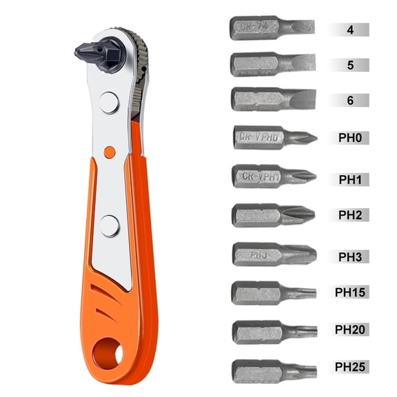 SXCRFKXH Ratchet Wrench Screwdriver Bit Set 1/4 inch Drive Universal Spanner Key Set