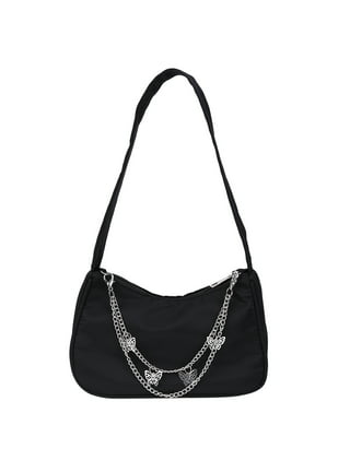 TBOLINE Unisex Adult Nylon Shoulder Bag Female Street Crossbody Handbag  Pouch (Black)