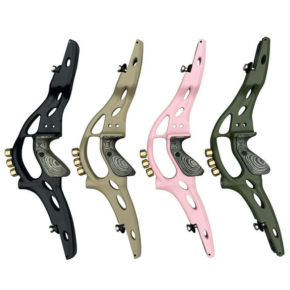 TBOW 19" ILF Recurve Bow Riser Handle Takedown Archery American Hunting Brass Weight(Military green)