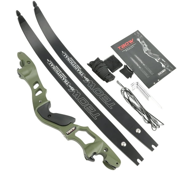 TBOW 62" ILF Archery Recurve Bow 30-60lbs Takedown 19" Riser American Hunting Shoot