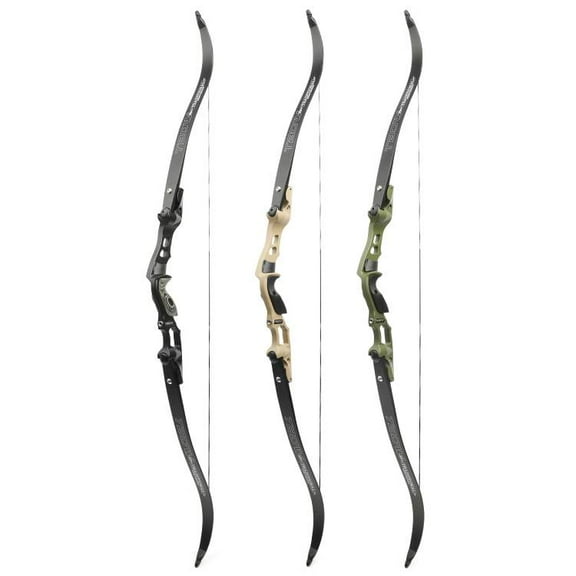 TBOW 62" ILF Traditional Hunting Recurve Bow 25-60 lbs @19H