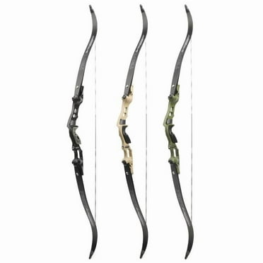 TBOW 62" ILF Traditional Hunting Recurve Bow 25-60 lbs @19H