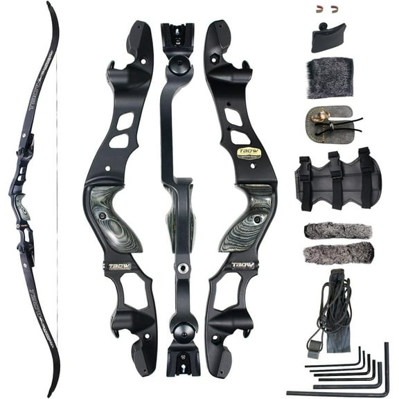 TBOW 62 inch ILF Recurve Bow with Gordon Limbs 30-60 Lbs for Adult Archery Competition Athletic Right Hand(40lbs)