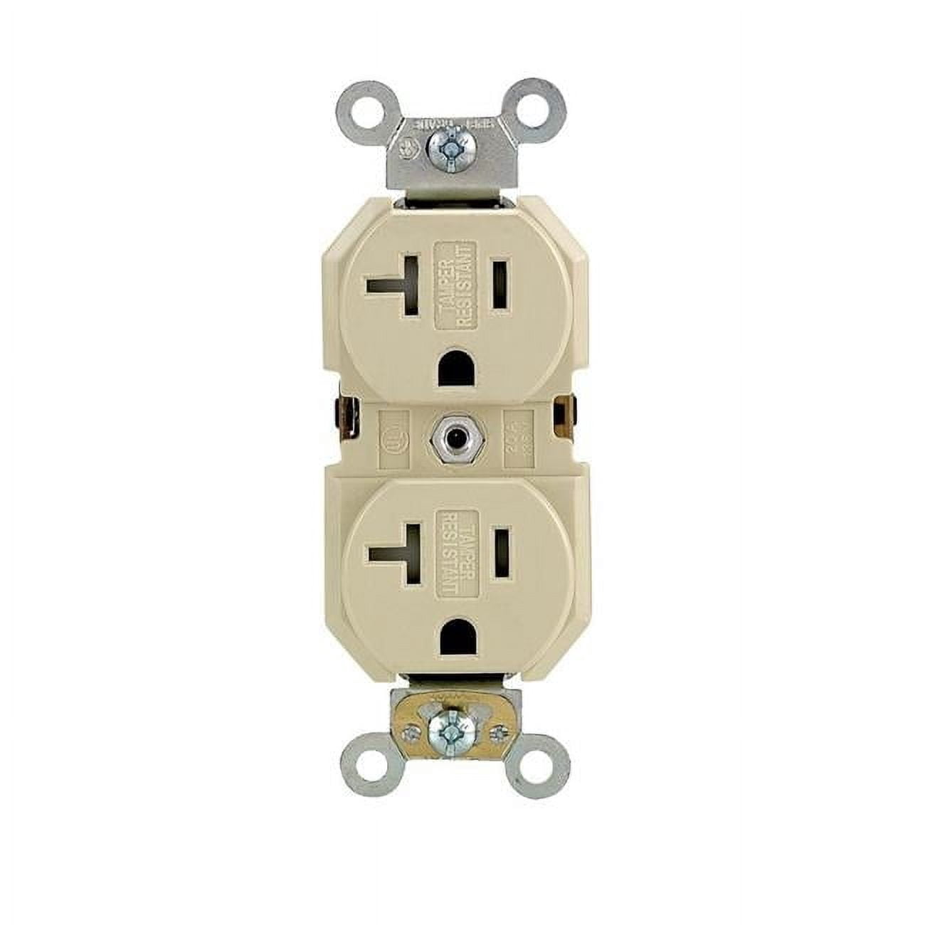 TBR20-00I 20 amp Tamper Resist Receptacle Ivory