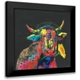 thumbnail image 1 of TBS 20x20 Black Modern Framed Museum Art Print Titled - Cow IN DARK GRAY, 1 of 5