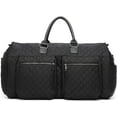 thumbnail image 1 of TBVBVYU Convertible Carry On Garment Duffle Bag for Travel - 2 in 1 Hanging Suitcase Weekender with Shoe Pouch, Black, 1 of 7