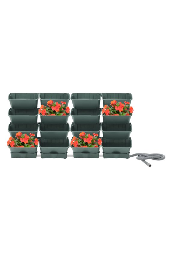 16pcs Hanging Vertical Wall Planter Wall Mounted Plant Bag Outdoor Flowers Planters for Garden Balcony