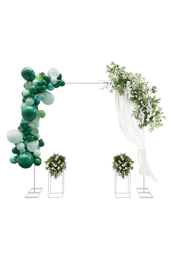 2*2m Metal Wedding Arch White Balloon Frame with Flower Stands Wedding Backdrop Stand For Party Ceremony Decoration