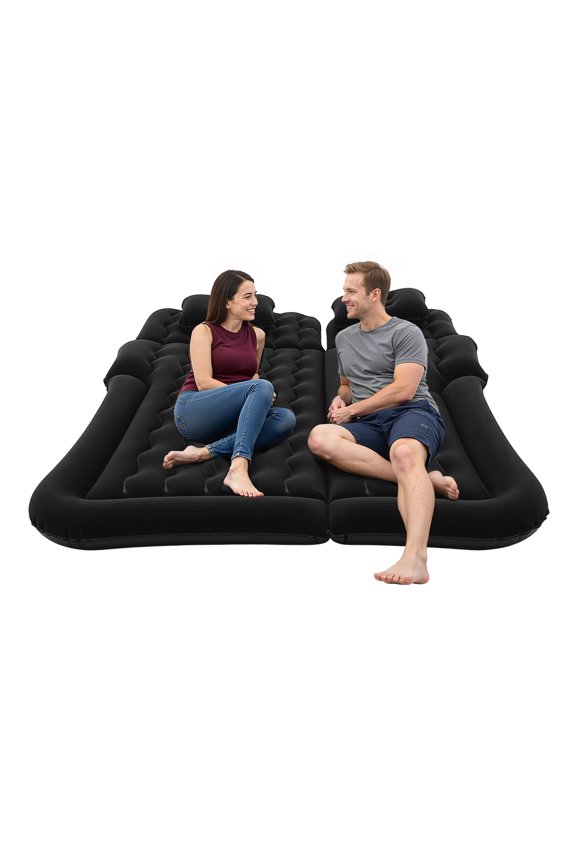 5.71*4.13ft Inflatable Air Mattress SUV Car Air Mattress Portable Travel Camping Bed with Electric Air Pump