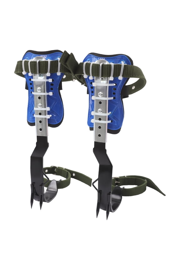 Adjustable Tree/ Pole Climbing Spike Set Climbing Gears with Safety Belt & Straps Blue Portable