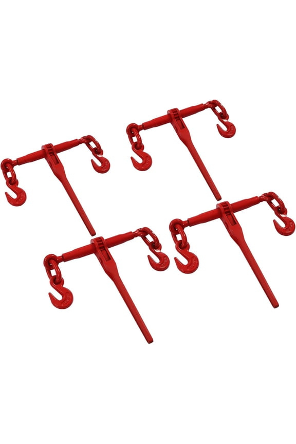 Chain Binder, 4PCS Chain Binders 3/8in x 1/2in Ratchet Load Binder w/Hooks 9,200lbs Capacity, Adjustable Length