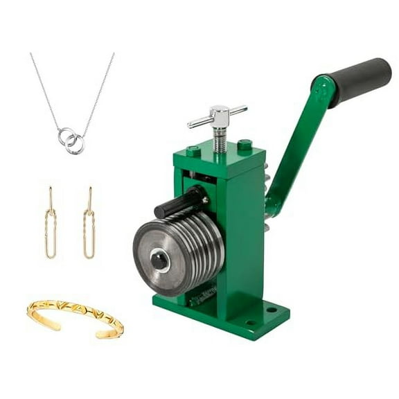 TBVECHI Rolling Mill, Manual Rolling Mill Machine for Jewelry Rolling Mill 1-7mm/0.04-0.24in Press Thickness, Hand Crank Tableting Jewelry Press Tool for Metal Bracelets Rings Earrings Other Jewelry