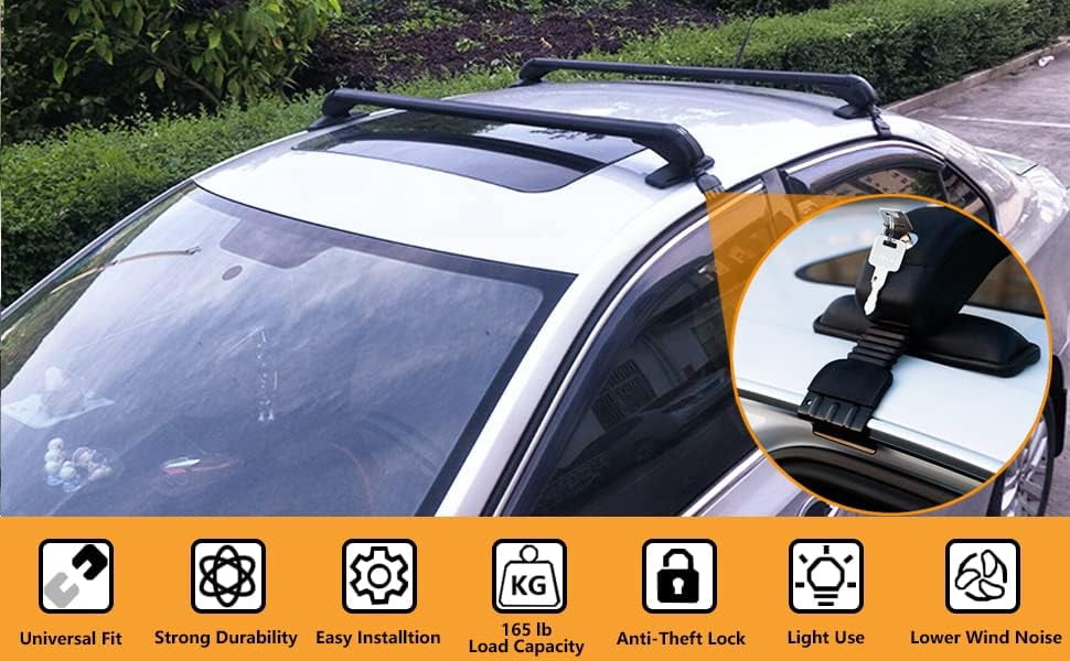 TBVECHI Roof Rack, Car Top Roof Rack Cross Bar Luggage Carrier ...