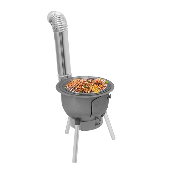 TBVECHI Wood Burning Stove for Outdoor Cooking Windproof Wood Camping Stove Barbecue Firewood Stove with 3 Stove Rings