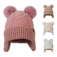 thumbnail image 1 of TBWNWG Adorable Knit Winter Hat for Girls and Boys Soft Warm Earflap Scarf Hood Baby Caps Cold Weather Accessory,Size One Size, 1 of 3